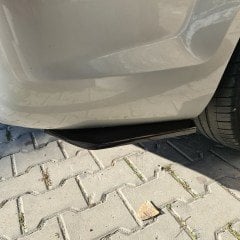 Universal Arka Tampon Flap Seti , Kısa Tampon Başlığı Piano Black, Parlak Siyah ABS Plastik Sağ+Sol