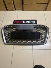 AUDİ A3 RS3 PANJUR 2017 - 2020 UYUMLU SPOR GÖRÜNÜM LOGO YUVASIZ FULL PETEK GRİ SİYAH