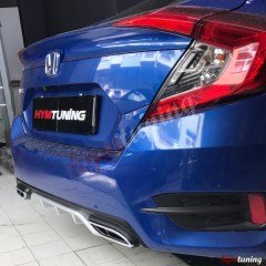 Honda Civic FC5 Difüzör, AMG Görünüm, Ortası Gri, Kare Egzoz Görünümlü, İthal ürün, Tırnaklı