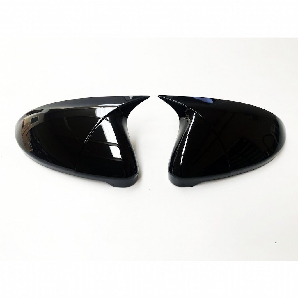 Volkswagen Golf 7 Yarasa Ayna Kapağı Piano Black, ABS Plastik, Sağ Sol Set, Parlak siyah yapıştırma