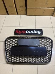 AUDİ A5 B8 RS5 PANJUR 2012 2015 PARLAK SİYAH + KROM ÇERÇEVE SİYAH PETEK