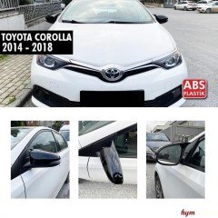 Toyota Corolla Yarasa Ayna Kapağı, 2013 2018, Piano Black, Corolla Batman Kapak, Parlak Siyah ABS
