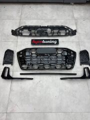 AUDI A6 C8 S6 PANJUR  VE SİS ÇERÇEVELERİ FULL SİYAH 2021 - 2024 UYUMLU
