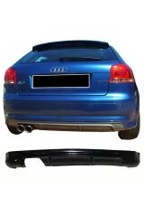 Audi A3 8p S3 2005 - 2008 2 Kapı Arka Tampon Eki - Difüzör Boyasız