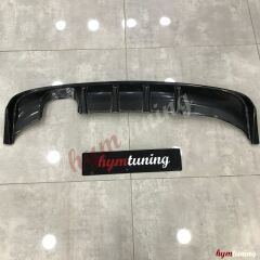 AUDİ A3 8P SOLDAN ÇİFTLİ ÇIKIŞ DİFÜZÖR Parlak Siyah, ABS Plastik