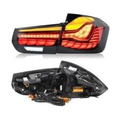 BMW F30 LED STOP ANİMASYONLU SMOKE (ŞEFFAF) 3 SERİSİ DRAGON STOP