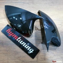Opel Corsa D Yarasa Ayna Kapağı - Parlak Siyah ABS PLASTİK, Sağ Sol Set, BATMAN KAPAK