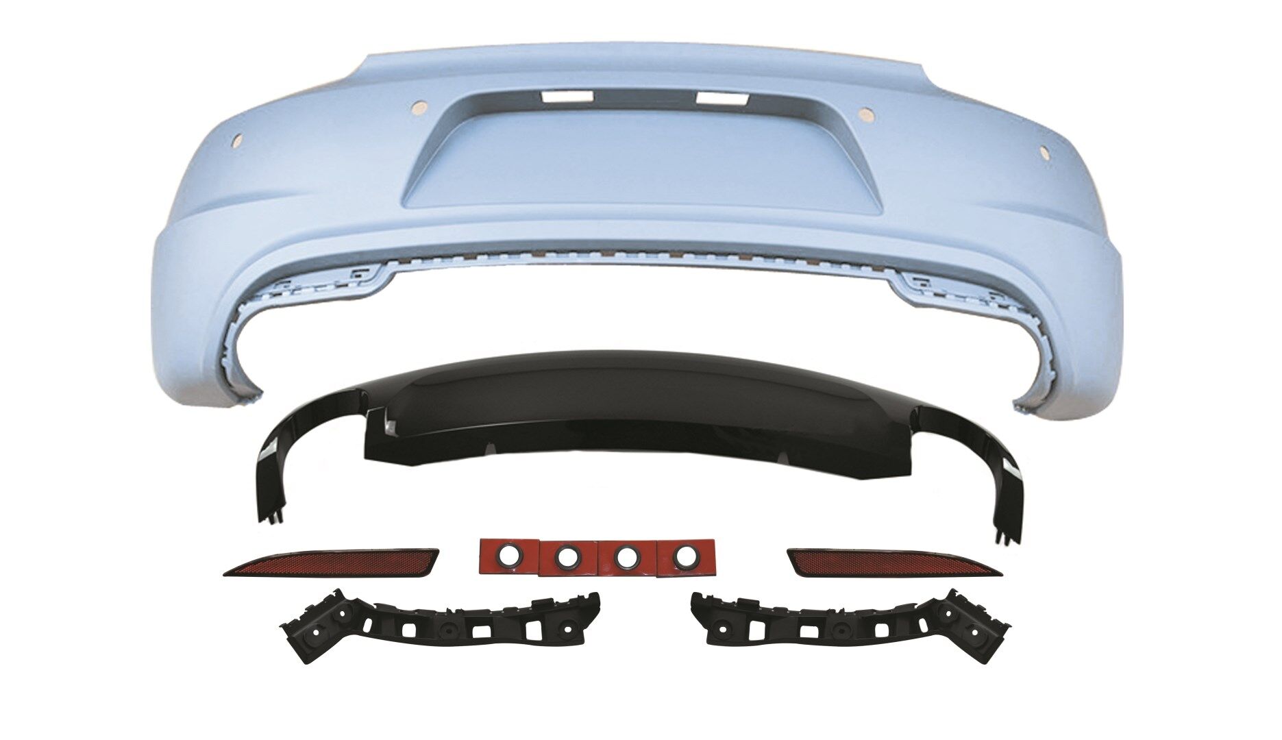 VW SCIROCCO MK3 R ARKA TAMPON SETİ 2008 2014 BOYASIZ