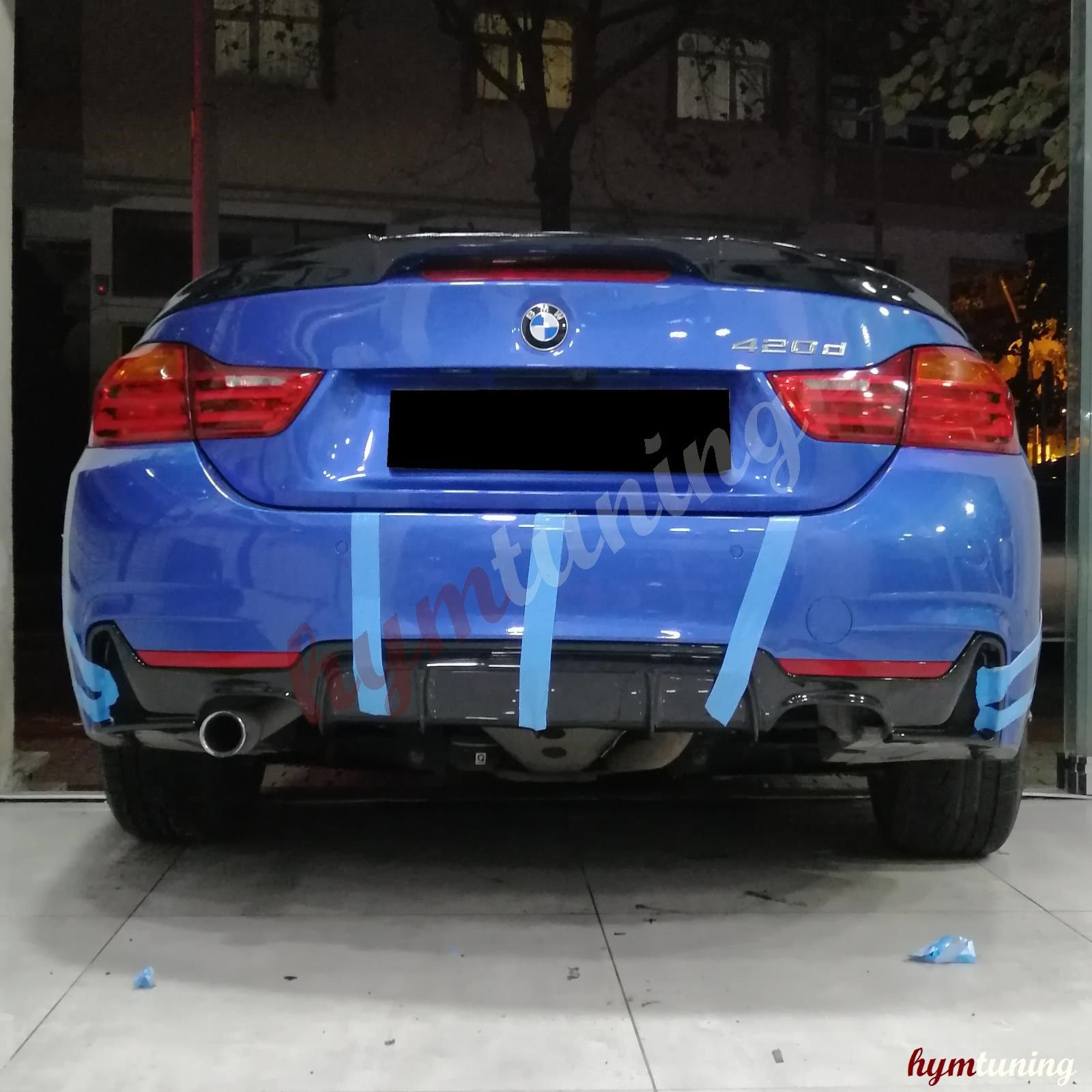 BMW 4 SERİSİ F32 F33 F36 PERFORMANS DİFÜZÖR - SAĞ SOL ÇİFTLİ 2014 2020 PARLAK SİYAH İTHAL ÜRÜN