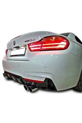 BMW 4 SERİSİ F32 F33 F36 PERFORMANS DİFÜZÖR - SAĞ SOL ÇİFTLİ 2014 2020 PARLAK SİYAH İTHAL ÜRÜN
