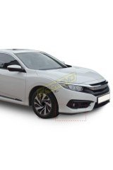 Honda Civic Fc5 Ön Tampon Altı Flap 2016-2019, ABS Plastik, Boyasız Siyah Renk, Boyamak Şart Değil