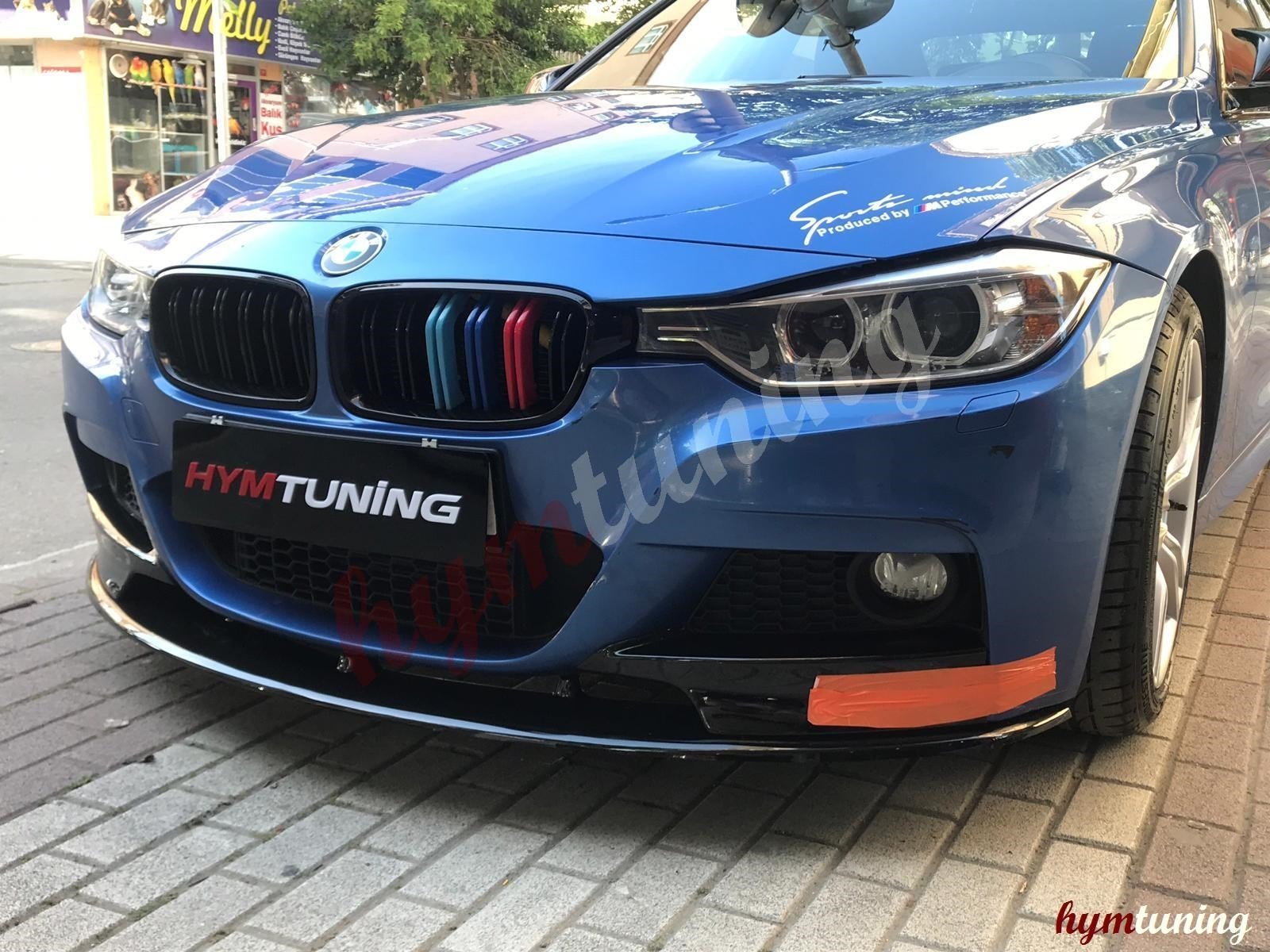 BMW F30 LİP 3 SERİSİ ÖN TAMPON EKİ, ABS PLASTİK, M TEKNİK UYUMLU 3 PARÇA, PİANO BLACK PARLAK SİYAH