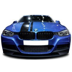 BMW F30 LİP 3 SERİSİ ÖN TAMPON EKİ, ABS PLASTİK, M TEKNİK UYUMLU 3 PARÇA, PİANO BLACK PARLAK SİYAH