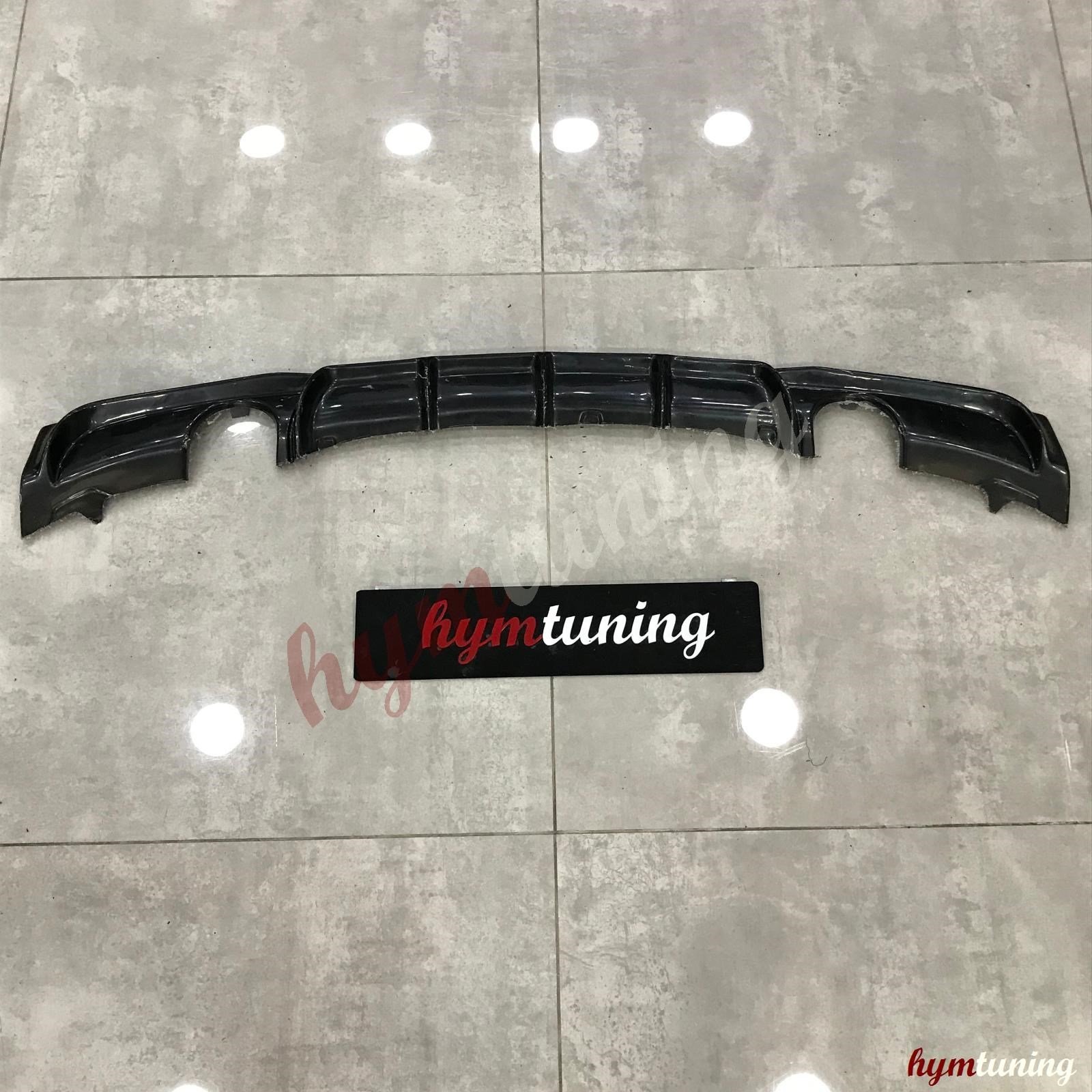 BMW F30 Difüzör, 3.35 Performans, Sağ Sol Tekli Çıkış, Piano Black, M Teknik Tampon