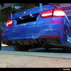 BMW F30 Difüzör, 3.35 Performans, Sağ Sol Tekli Çıkış, Piano Black, M Teknik Tampon