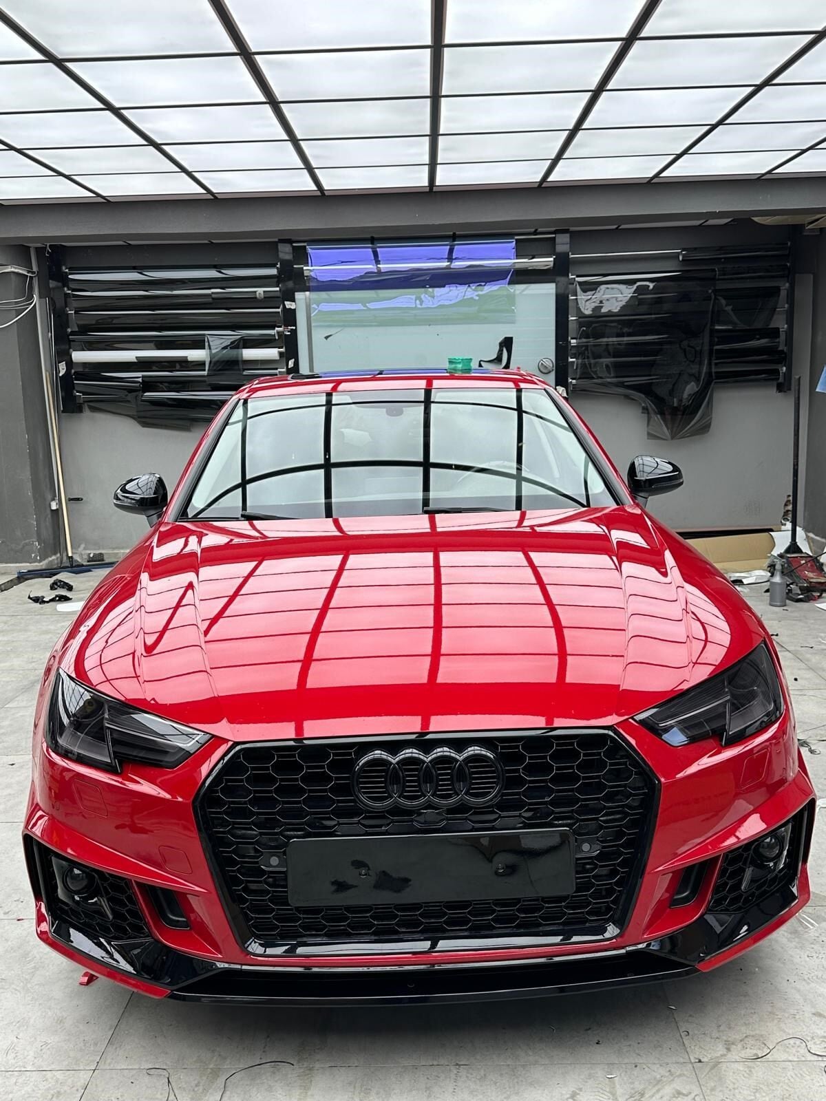 AUDİ A4 RS4 PANJUR B9 2017 2018 2019 2020 UYUMLU A4 PANJUR FULL SİYAH