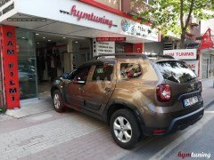 2018 Duster Dodik Set - 12 Parça Kapı ve Çamurluk Set, Mat Siyah Desenli Damalı Model