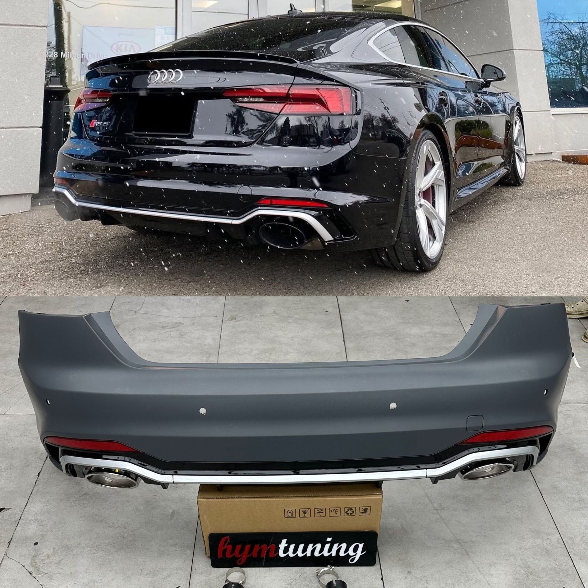 AUDİ A5 F5 RS5 ARKA TAMPON DİFÜZÖR EGZOZ SETİ 2016 2017 2018 2019 A5 ARKA TAMPON