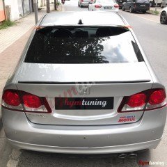 Honda Civic Sedan 2007-2012 Fd6 Cam Üstü Spoiler. Parlak Siyah Piano Black Roof Spoyler