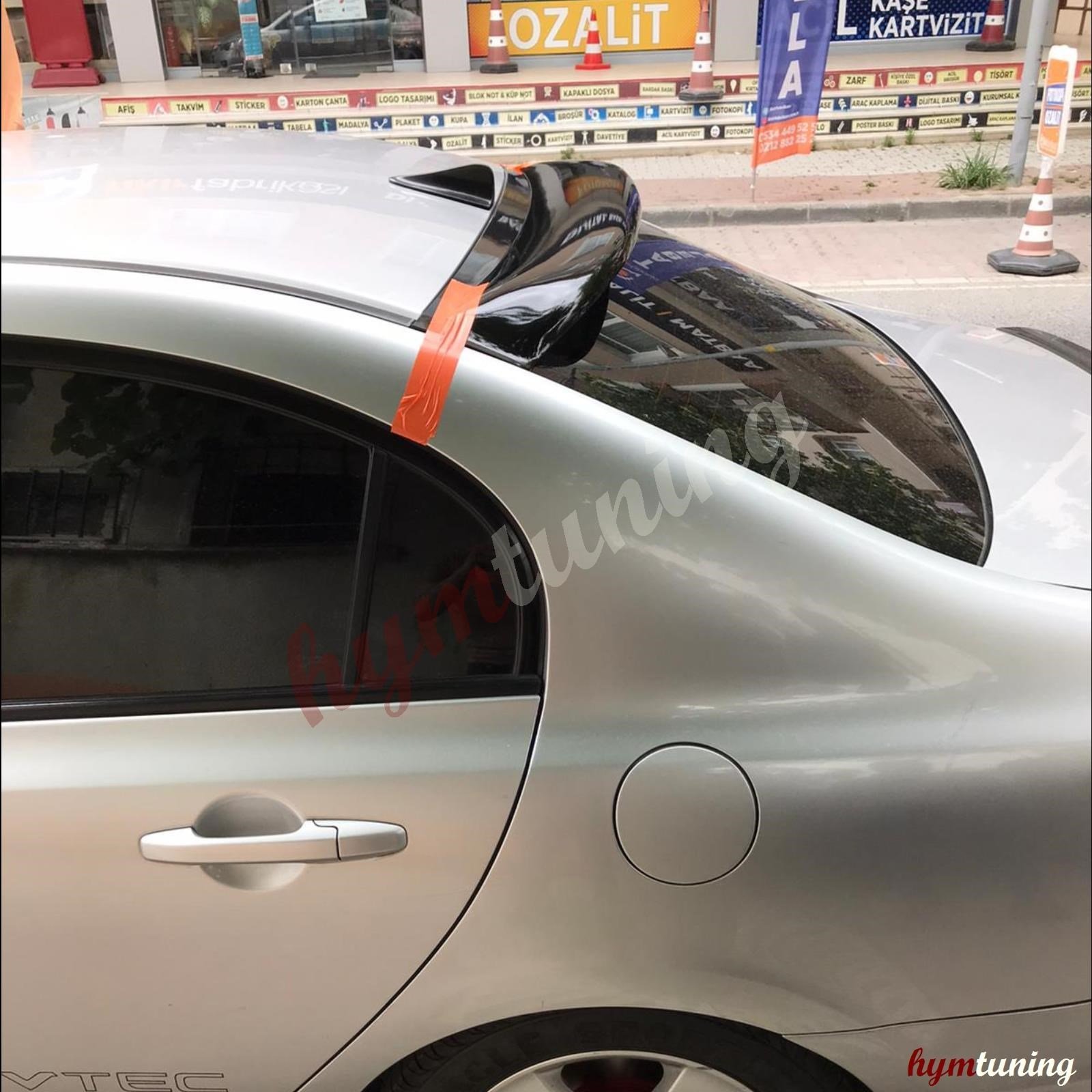 Honda Civic Sedan 2007-2012 Fd6 Cam Üstü Spoiler. Parlak Siyah Piano Black Roof Spoyler