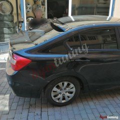 Honda Civic FB7 Cam Üstü Spoyler. 2012 Sedan Cam Üstü Spoiler. Piano Black