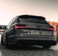 AUDİ A6 AVANT SPOYLER 2011 - 2018 PARLAK SİYAH BOYALI İTHAL PLASTİK A6 RS6 SPOİLER