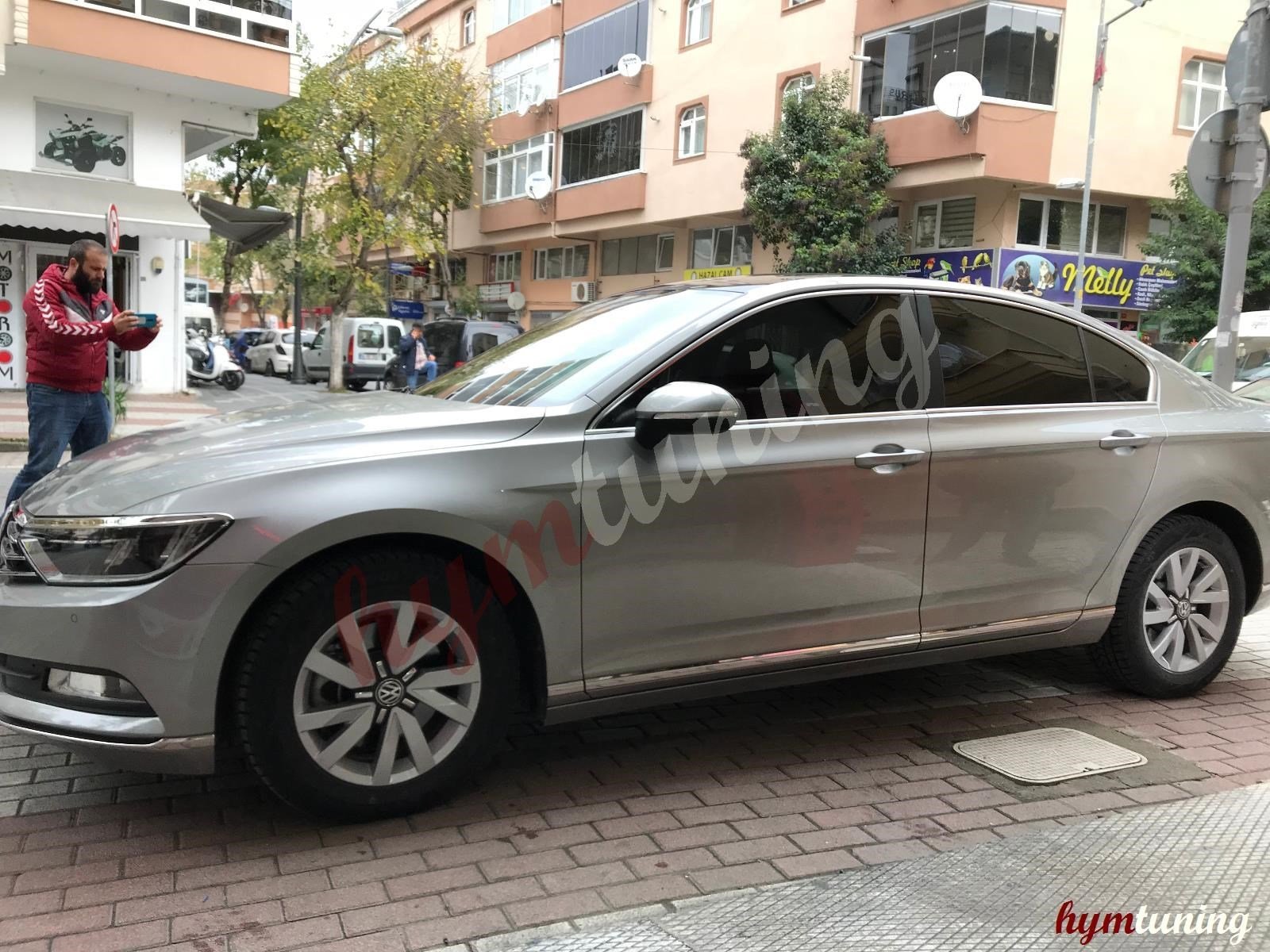 VW Passat B8 Krom Yan Kapı Çıtası 8 Parça , Paslanmaz Çelik 2015 2021 Uyumlu