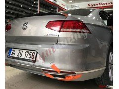 VW Passat B8 Arka Tampon Çıtası, 3 Parça Krom Paslanmaz Çelik 2015 2021