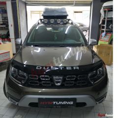 Dacia Duster 2 Ön Tampon Koruması Plaka Çevresi Gri 2018+