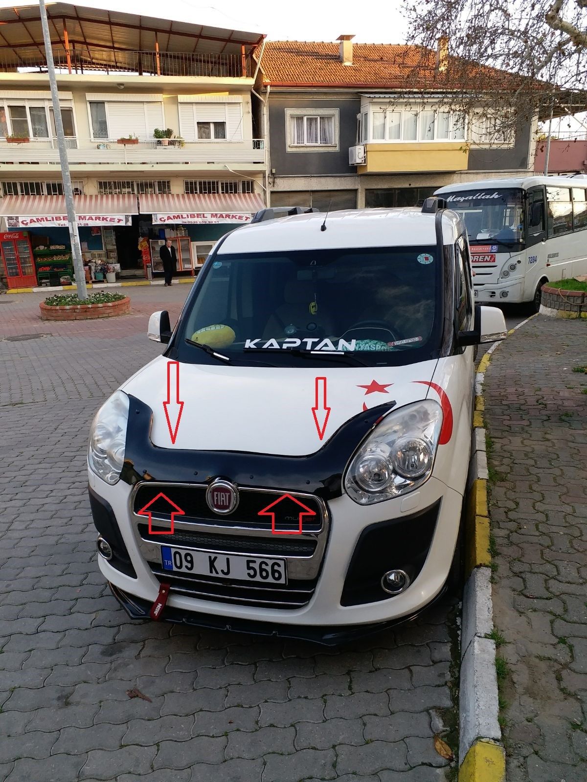 doblo 2010 2015 arası kaput rüzgarlığı koruyucu