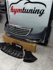 Mercedes W222 S Serisi Maybach ön tampon panjur seti 2013-2020 uyumlu boyasız