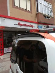 fiat fiorino piano black boyalı spoiler