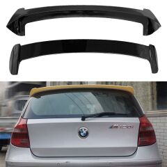 BMW 1 SERİSİ E87 Spoiler ABS Plastik 2004 2011 arası Uyumlu parlak siyah e87 spoyler