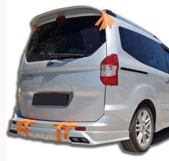 Ford Courier Arka Tampon Eki Egsoz Görünümlü Boyasız ABS Plastik