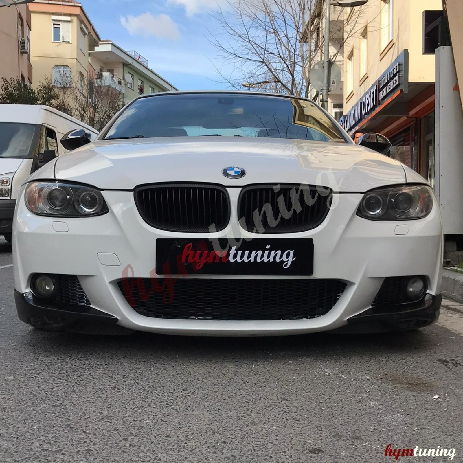 BMW E92 Tampon Ön Flap Seti M Performance Piano Black, 2007-2009