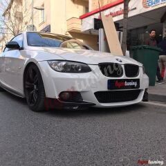 BMW E92 Tampon Ön Flap Seti M Performance Piano Black, 2007-2009