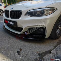 BMW 2 SERİSİ F22 ÖN LİP M PERFORMANCE ÖN TAMPON EKİ 2014 2020 PARLAK SİYAH