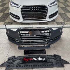 AUDİ A6 S6 ÖN TAMPON + PANJUR SETİ, 2015 2018 UYUMLU Sline Tampon, 4G C7 KASA