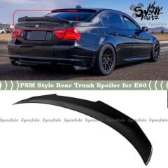 BMW 3 Serisi E90 Psm Spoiler 2005 - 2012 uyumlu bagaj rüzgarlığı spoyler Parlak Siyah