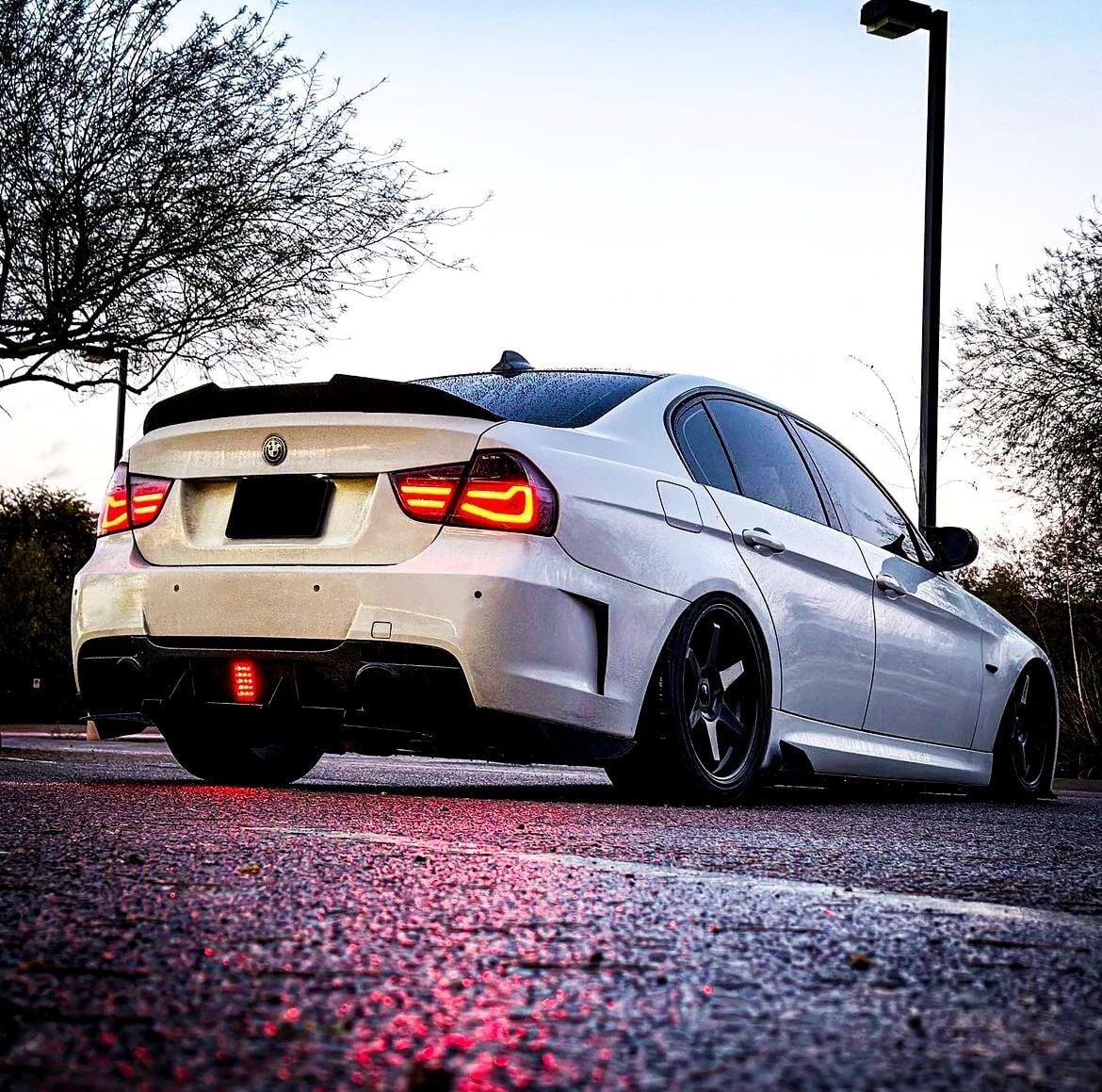 BMW 3 Serisi E90 Psm Spoiler 2005 - 2012 uyumlu bagaj rüzgarlığı spoyler Parlak Siyah