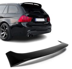 BMW E91 Touring spoiler F-PERFORMANCE Tavan Spoyleri 2005 - 2012 için  parlak siyah boyalı