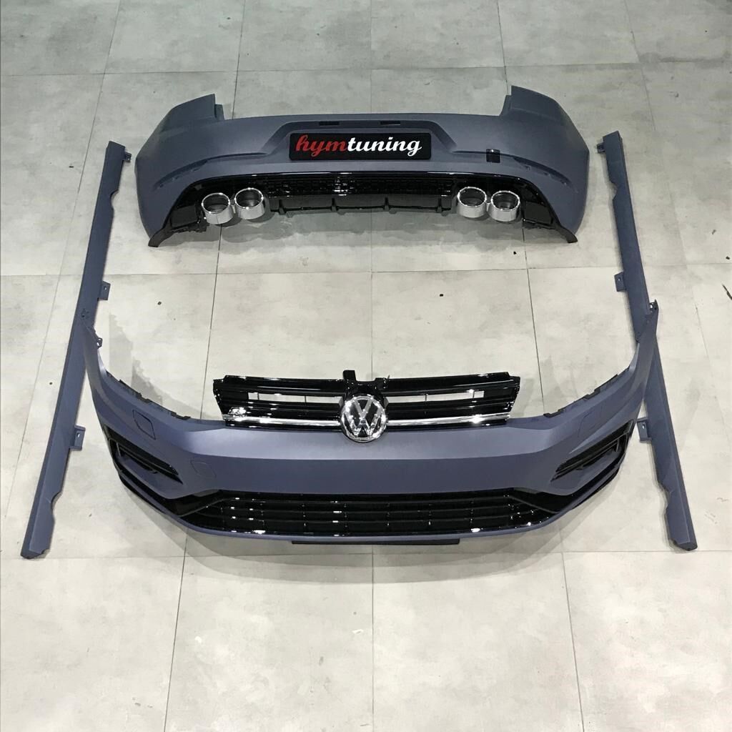 VW Golf 7 7.5 R Bodykit Seti Ön Tampon + Arka Tampon + Marşpiyel İTHAL ÜRÜN