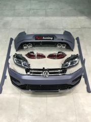 GOLF 7 7.5 R LİNE DÖNÜŞÜM BODYKİT ÖN TAMPON ARKA TAMPON MARŞPİYEL FAR STOP SET