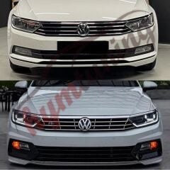 VW Passat B8 Rline Bodykit Seti Ön Tampon Difüzör Marşpiyel 2015 - 2018 UYUMLU