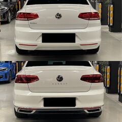 VW PASSAT B8 UYUMLU B8.5 ARKA TAMPON RLİNE DİFÜZÖR ELEGANCE STOP DÖNÜŞÜM SETİ 