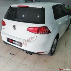 Volkswagen Golf 7 R Difüzör 2013 - 2017 normal tampon uyumlu Parlak Siyah, ABS Plastik