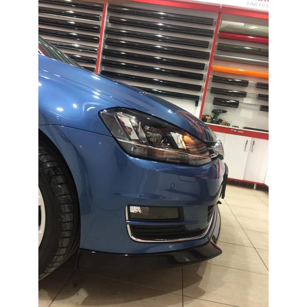 VW Golf 7 Lip, Ön Tampon Eki, Parlak Siyah, ABS Plastik