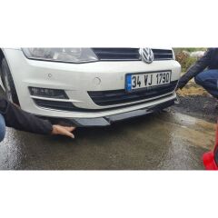 VW Golf 7 Lip, Ön Tampon Eki, Parlak Siyah, ABS Plastik