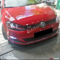 VW Golf 7.5 3 Parça Ön Lip Parlak Siyah, Kulaklı Voltex, Yerli