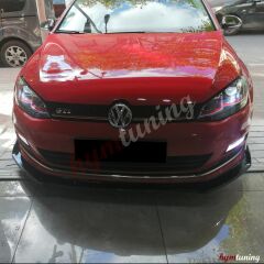 VW Golf 7.5 3 Parça Ön Lip Parlak Siyah, Kulaklı Voltex, Yerli